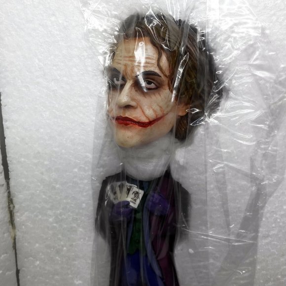 NIB Dark Knight Joker Head Knocker Bobblehead